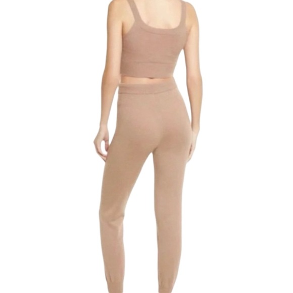 NWT Reformation Tan Caitlin Cashmere Tank and Jogger Set - Sz S - Picture 2 of 8